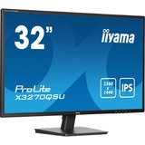 iiyama ProLite X3270QSU-B1 pantalla para PC 80 cm (31.5") 2560 x 1440 Pixeles Wide Quad HD LED Negro, Monitor LED negro (mate), 80 cm (31.5"), 2560 x 1440 Pixeles, Wide Quad HD, LED, 3 ms, Negro