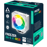 ARCTIC Freezer 36-S A-RGB White, Disipador de CPU blanco, Refrigerador de aire, 12 cm, 600 RPM, 3000 RPM, Blanco