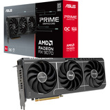 ASUS Prime -RX9070-O16G-EVO AMD Radeon RX 9070 16 GB GDDR6, Tarjeta gráfica gris, Radeon RX 9070, 16 GB, GDDR6, 256 bit, 7680 x 4320 Pixeles, PCI Express 5.0