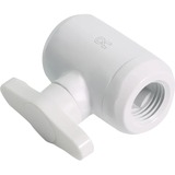 Alphacool Válvula de bola Eiszapfen 2 x G1/4 rosca interior, Piezas de la válvula blanco