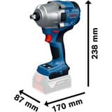 Bosch Llave de impacto a batería GDS 18V-780 Professional solo, 18Volt, Tornillo de percusión azul
