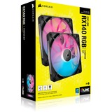 Corsair Corsair iCUE RX140 RGB Dual Kit, Ventilador negro