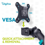 Digitus Soporte de monitor de diseño individual, 35", 10 kg negro