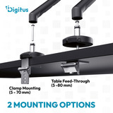 Digitus Soporte de monitor de diseño individual, 35", 10 kg negro