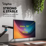 Digitus Soporte de monitor de diseño individual, 35", 10 kg negro