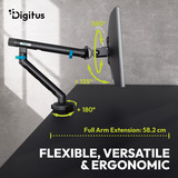 Digitus Soporte de monitor de diseño individual, 35", 10 kg negro