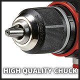 EINHELL Atornillador profesional a batería TP-CD 18/50 Li BL Solo, 18Volt, Taladro/destornillador rojo/Negro