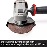 EINHELL TE-AG 18/115-2 Li - Solo, Amoladora angular rojo/Negro