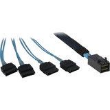Inter-Tech Cable SFF 8643 > 4x SATA negro/Azul