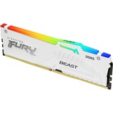 Kingston FURY FURY Beast 64 GB 5200 MT/s DDR5 CL40 DIMM (Kit de 2) White RGB XMP, Memoria RAM blanco, 64 GB, 2 x 32 GB, DDR5, 288-pin DIMM