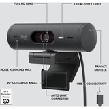 Logitech Brio 500, Webcam negro