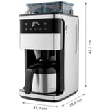 Medion MD 19911, Cafetera de filtro plateado/Negro