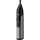 Philips 3000 series Nose trimmer series 3000 NT3650/16 Recortador para nariz, orejas, cejas, Cortapelos de nariz /oreja gris/Negro, orejas, cejas, Gris, Acero inoxidable, Batería, AA, Alcalino
