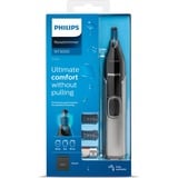 Philips 3000 series Nose trimmer series 3000 NT3650/16 Recortador para nariz, orejas, cejas, Cortapelos de nariz /oreja gris/Negro, orejas, cejas, Gris, Acero inoxidable, Batería, AA, Alcalino