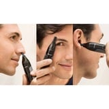 Philips 3000 series Nose trimmer series 3000 NT3650/16 Recortador para nariz, orejas, cejas, Cortapelos de nariz /oreja gris/Negro, orejas, cejas, Gris, Acero inoxidable, Batería, AA, Alcalino