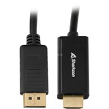 Sharkoon Cable adaptador Displayport 1.2 > HDMI 4K negro