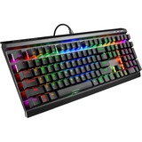 Sharkoon SKILLER SGK60 teclado USB QWERTY Inglés de EE. UU. Negro, Teclado para gaming negro, Completo (100%), USB, Interruptor mecánico, QWERTY, LED RGB, Negro