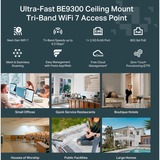 TP-Link Festa F76 Blanco Energía sobre Ethernet (PoE), Punto de acceso 2,4 GHz, 5 GHz, 6 GHz, WPA-Enterprise, WPA-Personal, WPA2-Enterprise, WPA2-Personal, WPA3-Enterprise, WPA3-Personal, 2500 Mbit/s