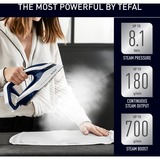 Tefal Pro Express Vision GV9812 3000 W 1,1 L Durilium AirGlide Autoclean soleplate Azul, Blanco, Estación de planchado a vapor azul/blanco, 3000 W, 700 g/min, Durilium AirGlide Autoclean soleplate, 8,1 bar, 1,1 L, 180 g/min