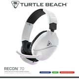 Turtle Beach Recon 70 Blanco PlayStation Auriculares Multiplataforma para Juegos PS5, PS4, Xbox Series X|S, Xbox One, PC y Mobile, Auriculares para gaming blanco, PS4, Xbox Series X|S, Xbox One, PC y Mobile, Alámbrico, Juego, 20 - 20000 Hz, 420 g, Auriculares, Blanco