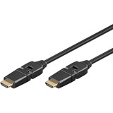 goobay 61286, Cable negro/Dorado