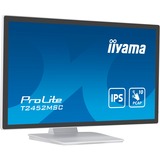 iiyama ProLite T2452MSC-W1 pantalla para PC 60,5 cm (23.8") 1920 x 1080 Pixeles Full HD LCD Pantalla táctil Multi-usuario Blanco, Monitor LED blanco/Negro, 60,5 cm (23.8"), 1920 x 1080 Pixeles, Full HD, LCD, 14 ms, Blanco