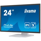 iiyama ProLite T2452MSC-W1 pantalla para PC 60,5 cm (23.8") 1920 x 1080 Pixeles Full HD LCD Pantalla táctil Multi-usuario Blanco, Monitor LED blanco/Negro, 60,5 cm (23.8"), 1920 x 1080 Pixeles, Full HD, LCD, 14 ms, Blanco