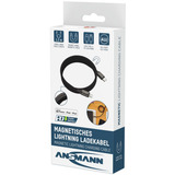 Ansmann Cable de carga magnético USB Tipo-C a Lightning negro