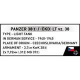COBI Panzer 38(t) / (ČKD) LT vz.38, Juegos de construcción 