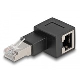 DeLOCK Adaptador RJ-45 macho > RJ-45 hembra, Cat.6a negro