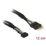 DeLOCK Cable USB 2.0, conector hembra de 10 pines > conector macho de 10 pines negro