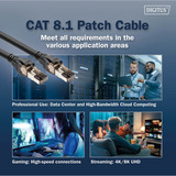 Digitus Cable de parche Cat 8.1 S-FTP 1 metro negro