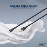 Digitus Cable de silicona USB 2.0 USB-A > Lightning, certificado MFI negro