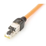 Digitus Conector RJ45 apantallado para ensamblaje sobre el terreno, Enchufe plateado/Negro, RJ-45, Acero inoxidable, Cat6, 1 A, 78 g, 12,5 mm