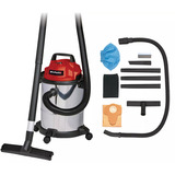 EINHELL TC-VC 1815 S 15 L Aspiradora de tambor Seca y húmeda 1250 W Bolsa para el polvo, Aspiradora en húmedo y en seco rojo/Plateado, 1250 W, Aspiradora de tambor, Seca y húmeda, Bolsa para el polvo, 15 L, Filtrado