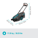 GARDENA PowerMax Duo 46/36V, 14646-20, Cortacésped negro/Gris