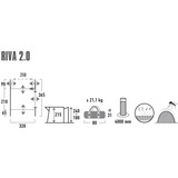 High Peak Riva 2.0, Tienda de campaña gris/cal