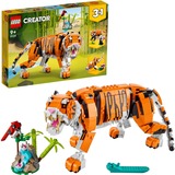 LEGO Creator 3-in-1 31129 Creator 3en1 Tigre Majestuoso, Set de Animales de Juguete, Juegos de construcción Set de Animales de Juguete, Juego de construcción, 9 año(s), Plástico, 755 pieza(s), 865 g