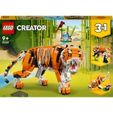 LEGO Creator 3-in-1 31129 Creator 3en1 Tigre Majestuoso, Set de Animales de Juguete, Juegos de construcción Set de Animales de Juguete, Juego de construcción, 9 año(s), Plástico, 755 pieza(s), 865 g