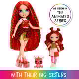 MGA Entertainment Rainbow High Littles Rainbow Fantasy Fairies Doll- Apple (Red), Muñecos Rainbow High Littles Rainbow Fantasy Fairies Doll- Apple (Red), Muñeca fashion, Femenino, 4 año(s), Niño/niña, 140 mm, Multicolor