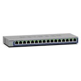 Netgear GS116 No administrado L2 Gigabit Ethernet (10/100/1000) Negro, Interruptor/Conmutador No administrado, L2, Gigabit Ethernet (10/100/1000)