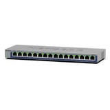 Netgear GS116 No administrado L2 Gigabit Ethernet (10/100/1000) Negro, Interruptor/Conmutador No administrado, L2, Gigabit Ethernet (10/100/1000)