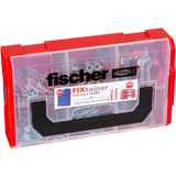 fischer FixTainer - DuoPower/DuoTec + tornillos, Pasador gris claro/Rojo