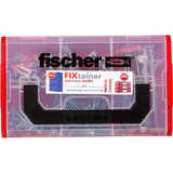 fischer FixTainer - DuoPower/DuoTec + tornillos, Pasador gris claro/Rojo
