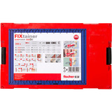 fischer FixTainer - DuoPower/DuoTec + tornillos, Pasador gris claro/Rojo