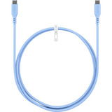 goobay Cable de silicona USB 2.0 azul, conector USB-C > conector USB-C celeste