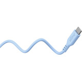 goobay Cable de silicona USB 2.0 azul, conector USB-C > conector USB-C celeste