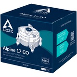 ARCTIC Alpine 17 CO Procesador Refrigerador de aire 9,2 cm Negro, Plata 1 pieza(s), Disipador de CPU negro, Refrigerador de aire, 9,2 cm, 250 RPM, 2700 RPM, 0,3 sonio, Negro, Plata