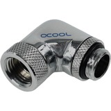 Alphacool 17056 accesorio o pieza de sistema de refrigeración para ordenador Racor, Conexión cromado, Racor, Latón, Cromo, 1/4", 90°, 30 mm