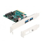 DeLOCK Tarjeta PCI Express x4 para 2 x puertos USB 10 Gbps Tipo-A externos, Controlador USB 